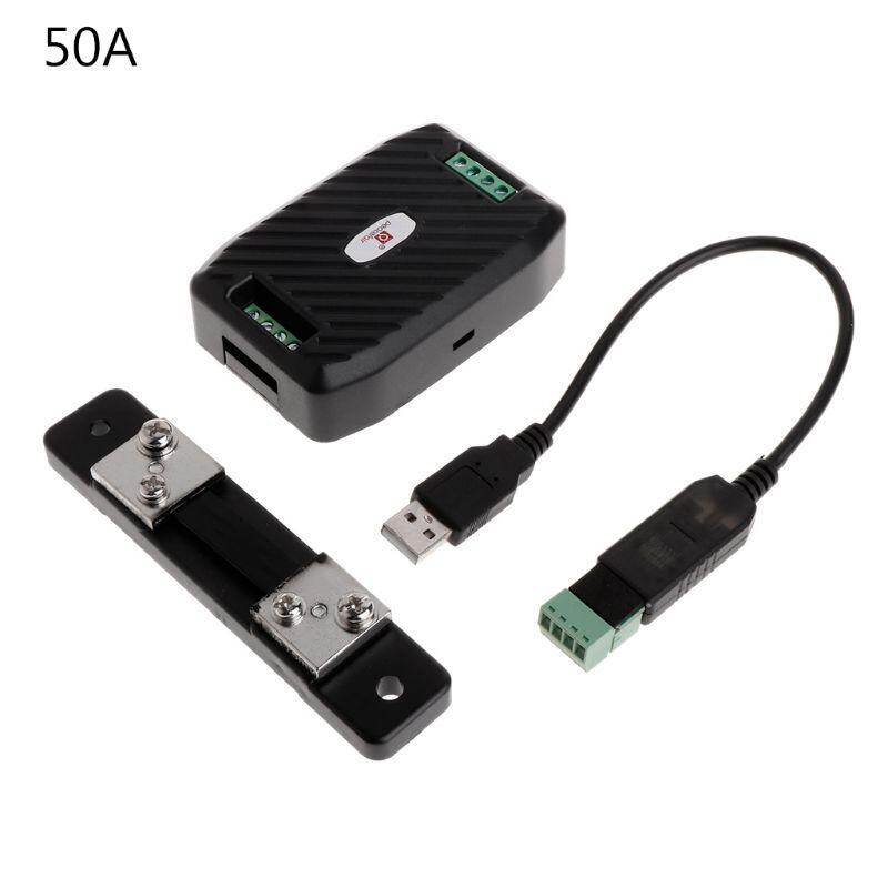 Pzem-017 dc communication box rs485 interface modbus 0-300v 300a shunt usb cable