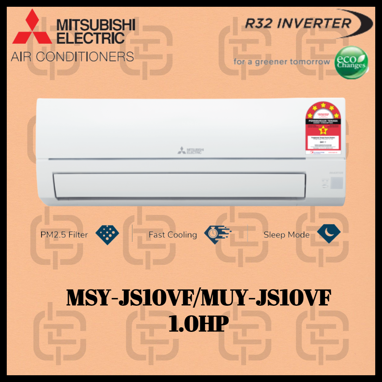 Mitsubishi Electric Mr Slim Air Conditioner Wall Mounted R32 Inverter 1