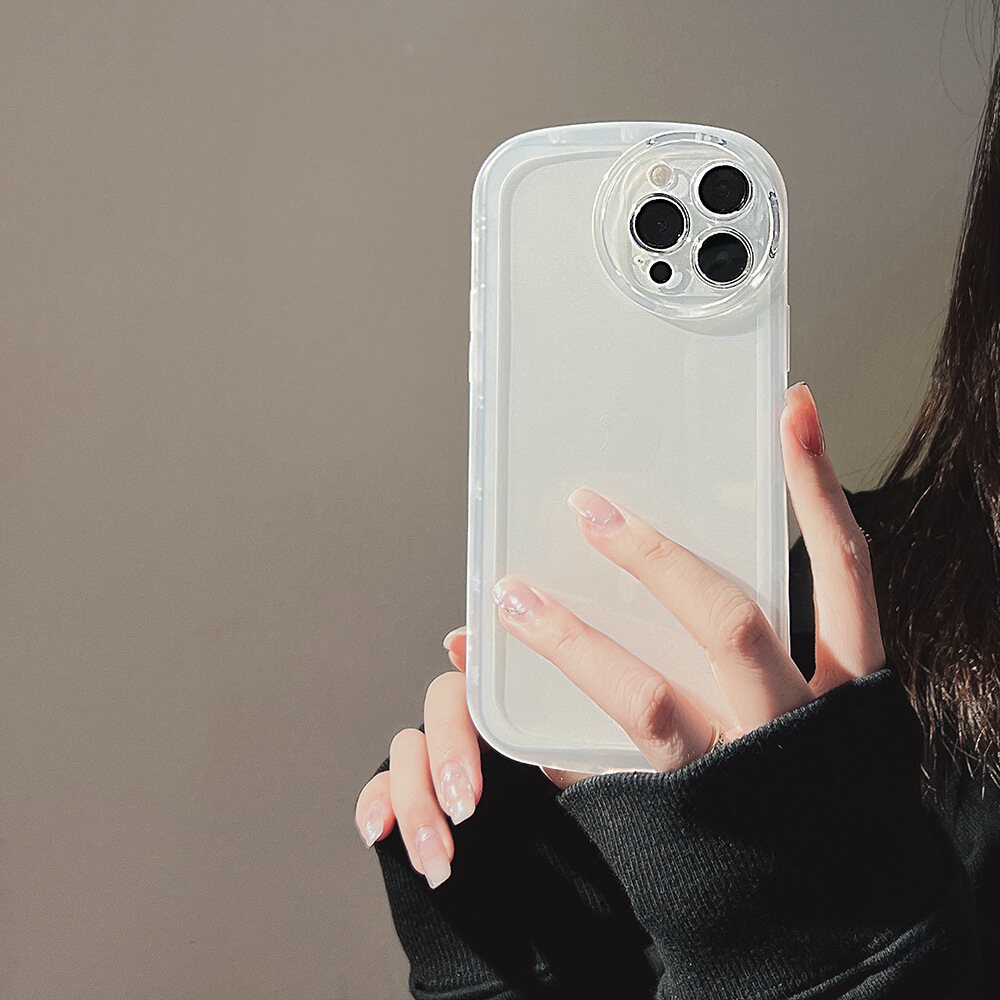 Simple Solid Color Transparent Soft Silicone Cute Casing IPhone 15 15plus 15pro 15promax 14 14plus 14pro 14promax  13 13Pro 13pro Max  12 12Pro 12Pro Max 11 11Pro 11ProMax XS Max XR XS Case for I Fashion Phone Cover