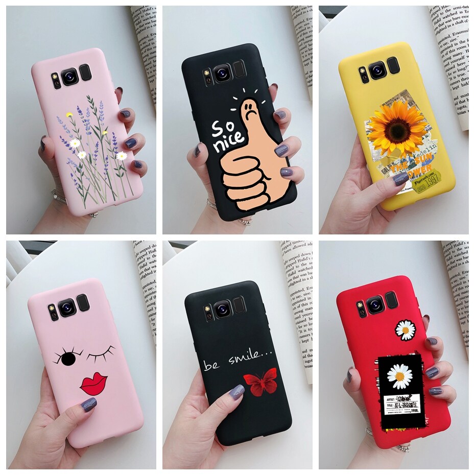 Case for samsung galaxy s8 g950 cute candy painted silicone soft tpu phone cases back cover