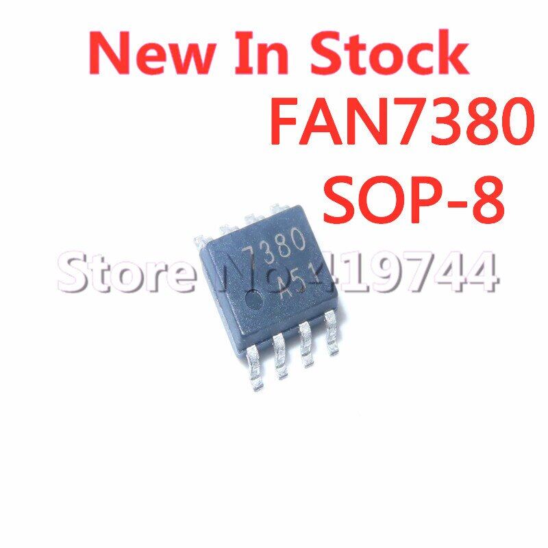 5pcs/lot fan7380 fan7380mx 7380 sop-8 half-bridge gate driver chip in stock new original ic