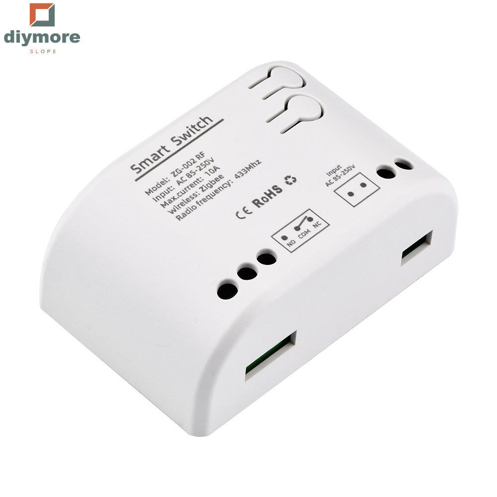 Ziqqucu Zigbee Wireless RF Remote Control Relay Switch Support Goolge Home Voice Assistant Control AC85-250V 1CH