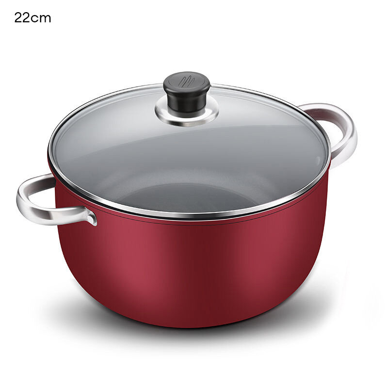 KS Medical stone soup pot thickened non-stick household steamer ears stew stew pot special gas for induction cooker universal.