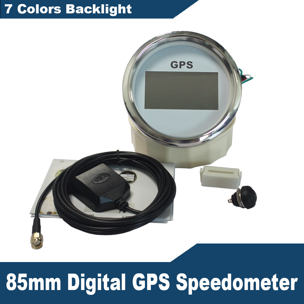 ELING 85mm 0999KM/H MPH KNOTS Digital GPS Speedometer Odometer