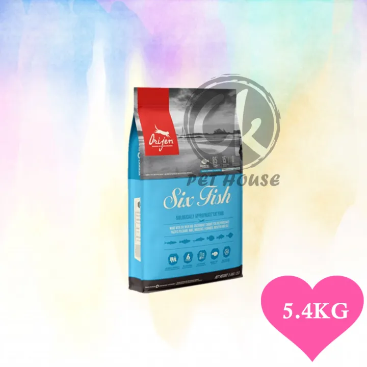 Orijen Six Fish Cat 6 Fish Grain Free Cat Food 5 4kg Lazada