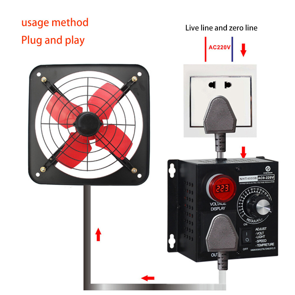 Bộ Điều Chỉnh Điện Áp AC 220V 4000W Bộ Điều Chỉnh Điện Áp Biến Đổi Nhỏ Gọn Bộ Điều Chỉnh Độ Sáng