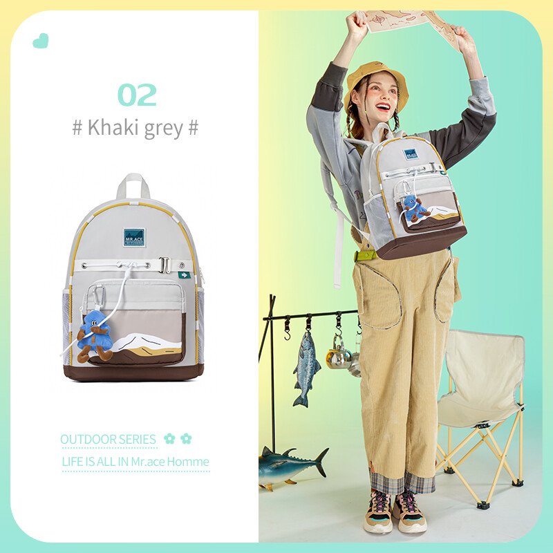 Mr. ace Homme outdoor series backpack women 2023 new large capacity original college student schoolbag travel backpack