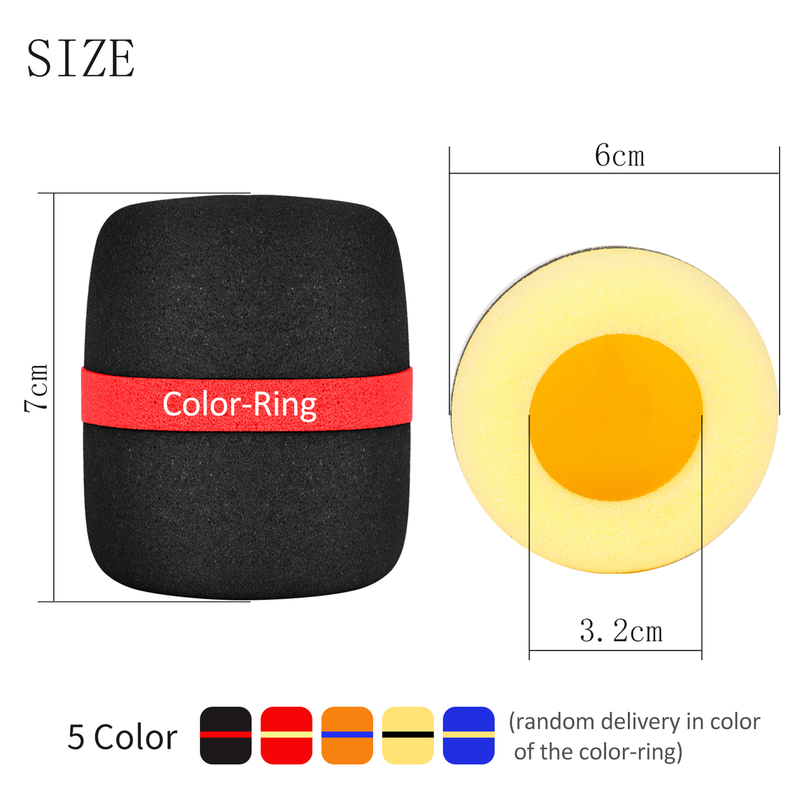 5 Gói Bọc Micro Xốp Dày Bọc Micro Cầm Tay Kính Chắn Gió Micro Nhiều Màu Cho Karaoke DJ Biểu Diễn Sân Khấu