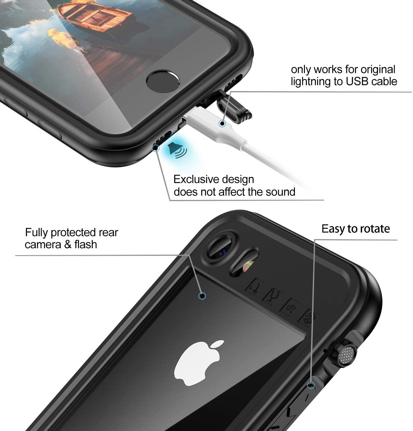 Cho Iphone 17 Pro Max trường hợp không thấm nước, được xây dựng trong miếng bảo vệ màn hình IP68 chứng nhận kín hoàn toàn dưới nước chống tuyết chống sốc dirtproof Ốp bảo vệ cho iPhone 17 không khí 16 Pro Max 16e 15 cộng với 14 Pro 13 12 XS  XR SE2/3 87