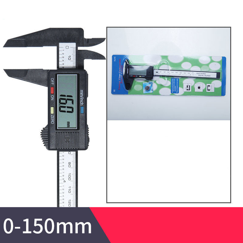 Digital Vernier Caliper LCD Electronic Altimeter Micrometer Measuring Tool Plastic Ruler 0-150mm