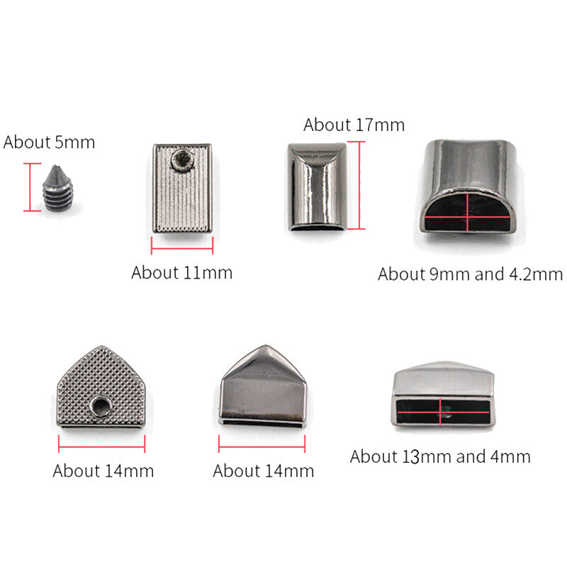 2sql 10Pcs Set Tailor Tools Metal Zipper Repair Replacements DIY Craft Tail Lock Bottom Stop Stopper Closure Zipper Pull Garment Accessory Sewing