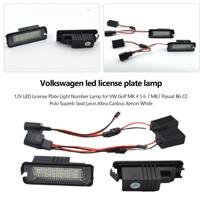 HOT Volkswagen Golf License Plate Light 12V LED License Plate