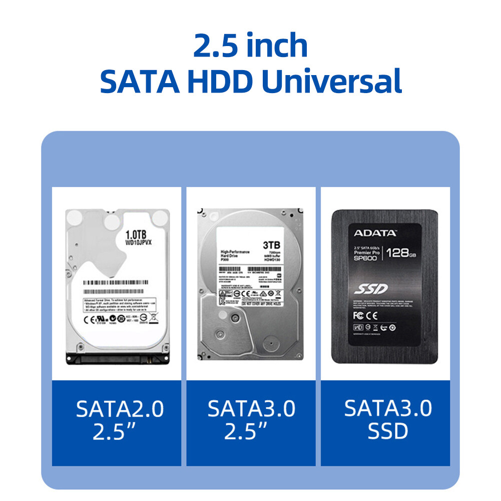 2.5Inch Xách Tay SSD Bao Vây Tốc Độ Truyền 5Gbps Bên Ngoài Ổ cứng lưu trữ thể rắn Trường Hợp Hợp Kim Nhôm Cho Máy Tính Xách Tay máy tính notebook