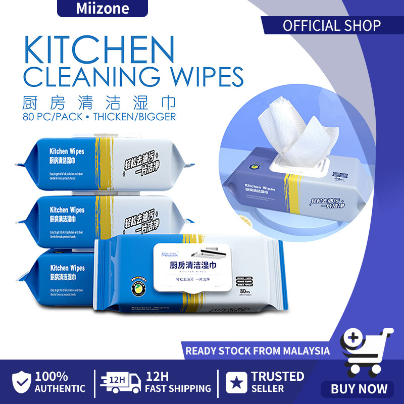 [MALAYSIA READY STOCK] Kitchen Wipes 80 Sheets Disposable Degreasing