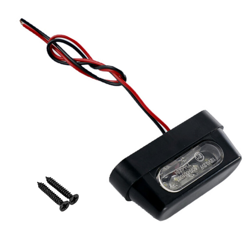 1 PCS 12V Universal LED Motorcycle Tail Brake Rear License Plate Light