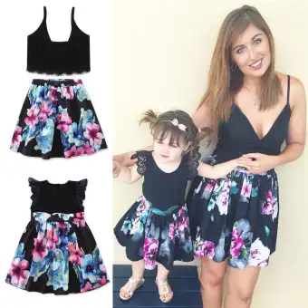 mother and daughter dress lazada