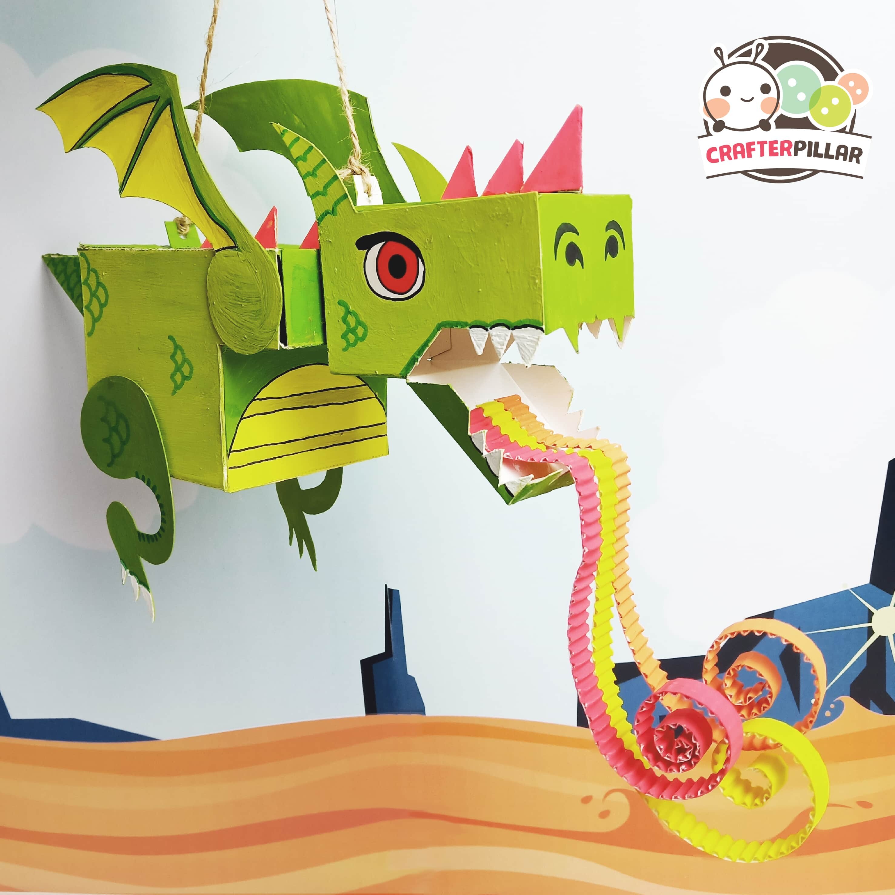 Dragon - BOXIE CRAFT (DIY 3D Paper Folding Model Art Craft Cartoon For Kids)  | Lazada