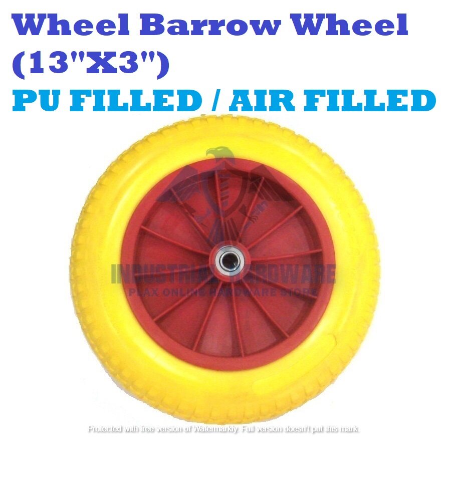 Wheelbarrow Tyre / Wheel Barrow Wheel (13"X3") (PU Filled) Tayar Kereta
