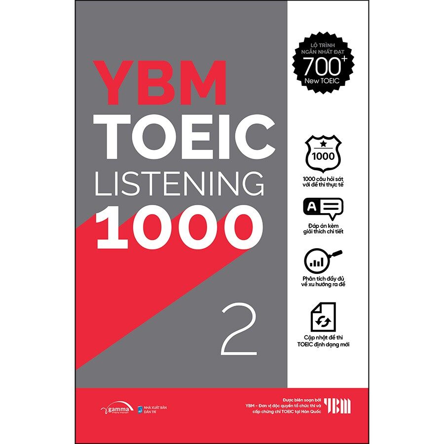 Sách - Ybm Actual Toeic Tests Lc 1000 - Vol 2 [Alphabooks]