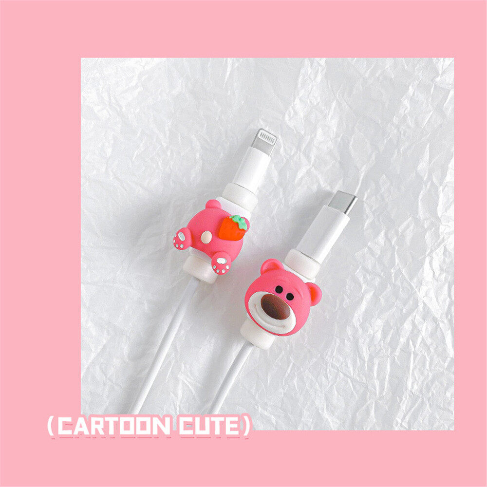 【happy-Store】USB Cable Protector Data Line Cord Protector Protective Case Cable Winder Cover For Phone Charging Cable