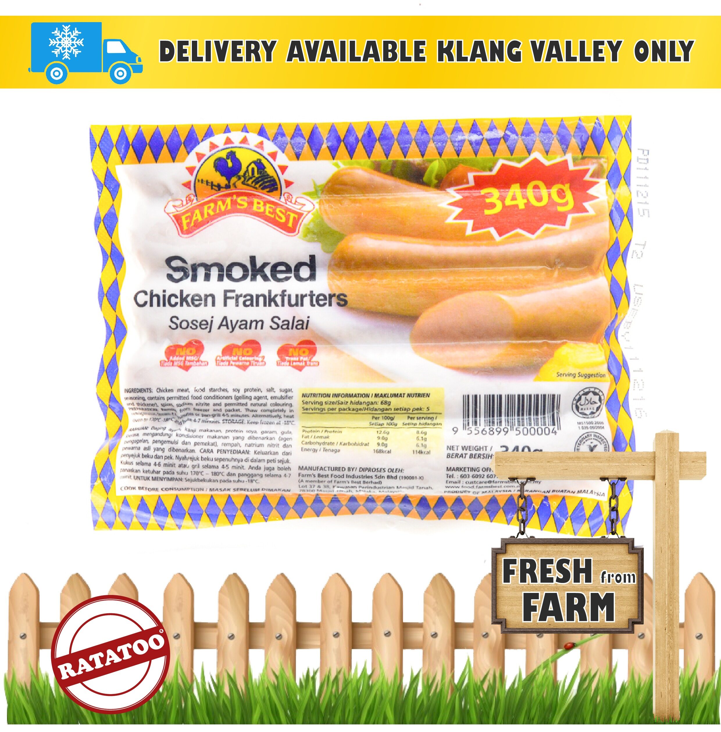 Sausage Farm Best Chicken Frankfurter 340g Ratatoo Market Lazada