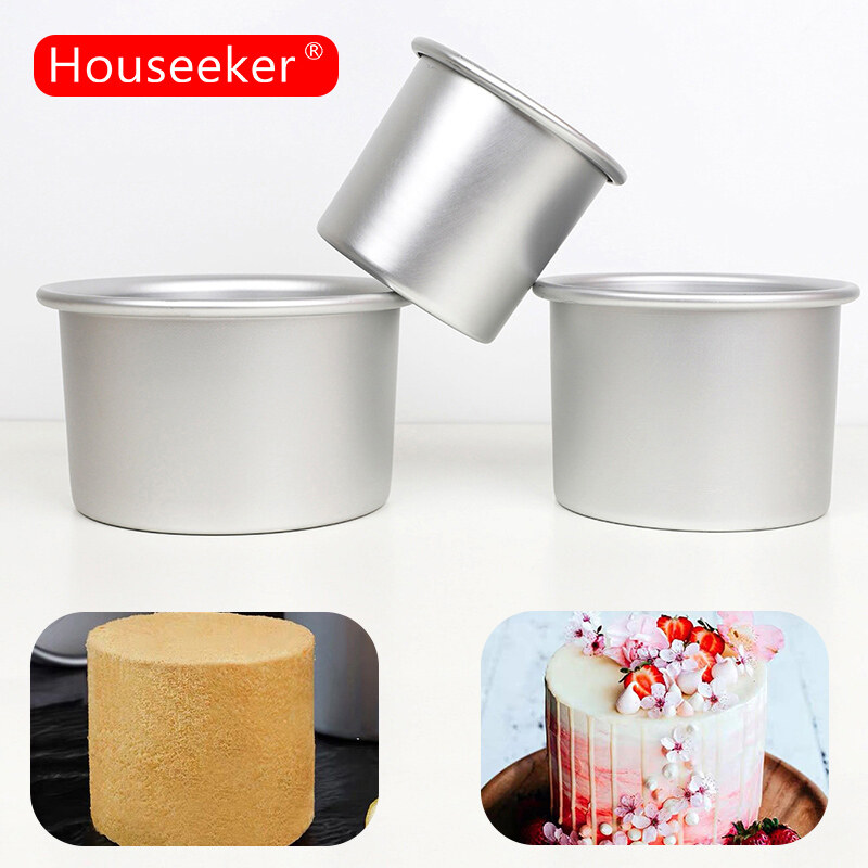 Houseeker 4/6/8 Inch Heightening Cake Mold Aluminum Round Cheese Mold Baking Pan