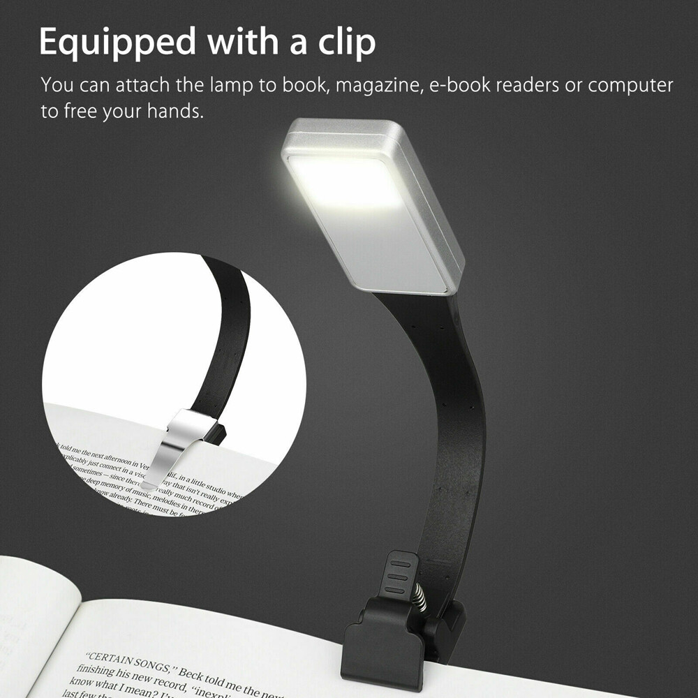 Đèn Đọc Sách Kẹp Sạc USB Đèn Đọc Sách LED Linh Hoạt Cho Người Đọc Kindle