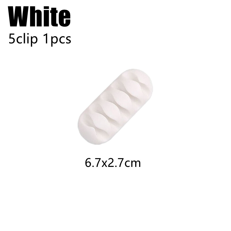 Silicone USB Cable Organizer Clip Cable Winder Desktop Tidy Management Clips Cable Holder for Mouse Headphone Wire Management