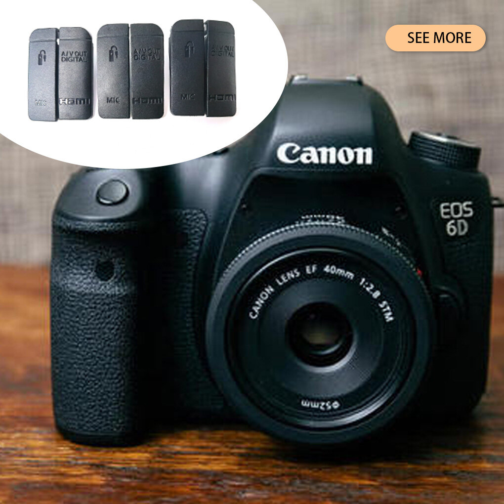 Usb Rubbers Lens Cap Mini Camera Accessories Buttom Rubber Rubber Door Bottom Cover Protector Protector Replement for Canon 6D