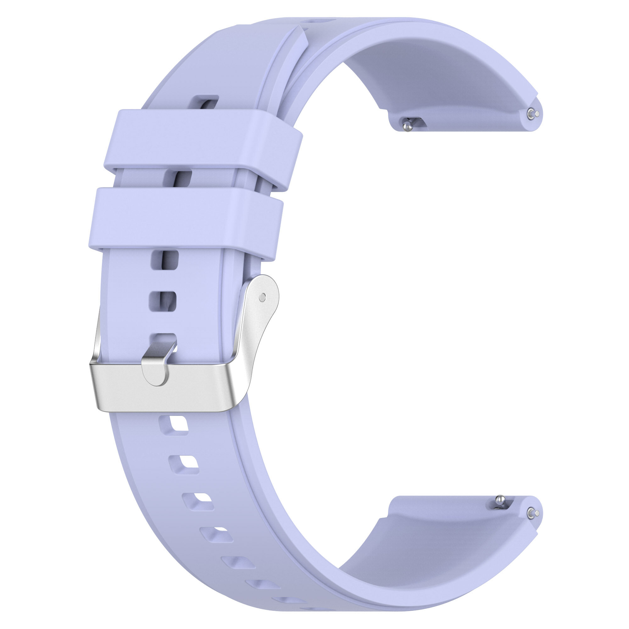 Silver/black buckle 20mm silicone sport strap band for haylou ls02 / rs4/ rs4 plus