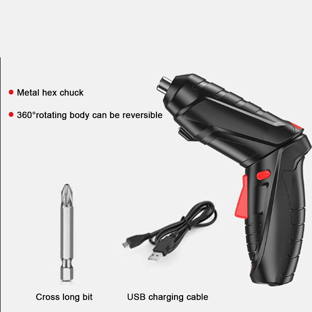 Aideepen 4/53PCS Electric Screwdriver Cordless Screwdriver USB Rechargeable Hand Drill Set Electric Screwdriver USB Rechargeable Cordless Screwdriver Screwing Hand Drill Suit