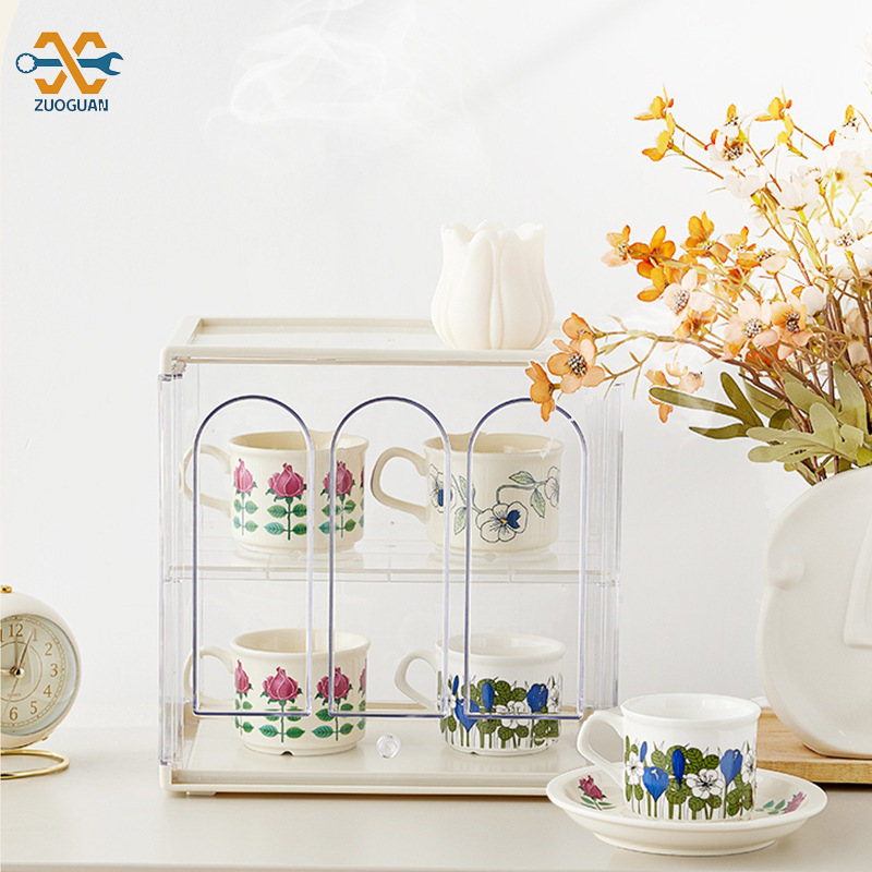 Tea bag storage box, tea capsules, coffee office, acrylic desktop storage box, cosmetics storage shelf