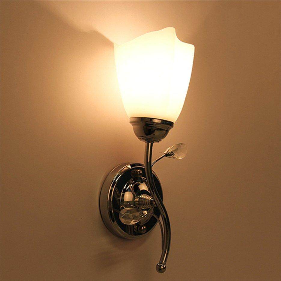 Nóng Người Bán Đơn/2 Đầu Tường Sconce Thép Mạ Crom Kính Hình Đèn Hành Lang Đèn