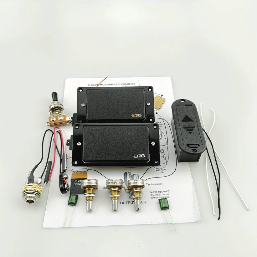 Upgrade EMG Electric Guitar Pickups Active pickup Humbucker Active 9V battery power supply