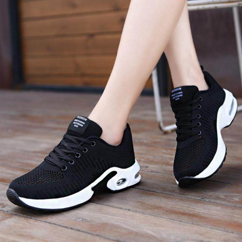 Giày thời trang Nữ khoác Đệm Không Khí Nữ Thể Thao Chạy Bộ Nền Tảng Chun Giày Buộc dây Giày Tennis giá rẻ