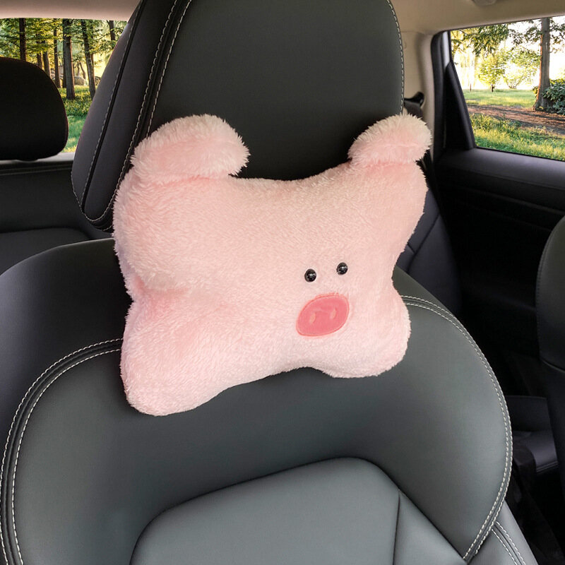 Throw pillow Seat back Car headrest Car neck pillow Cartoon cute plush pillow Car seat bear lumbar back