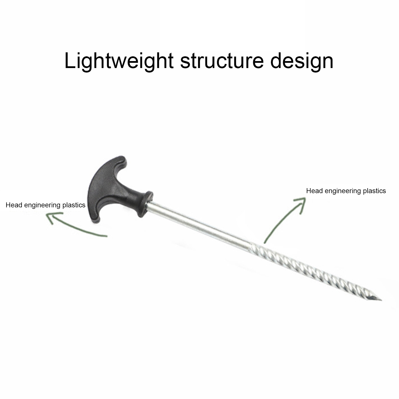 Camping Tent Stake Strong Load-bearing Thickened Windproof Galvanized Iron Impact Resistance Camping Garden Canopy Stake for Outdoor Ground Nail Strong
