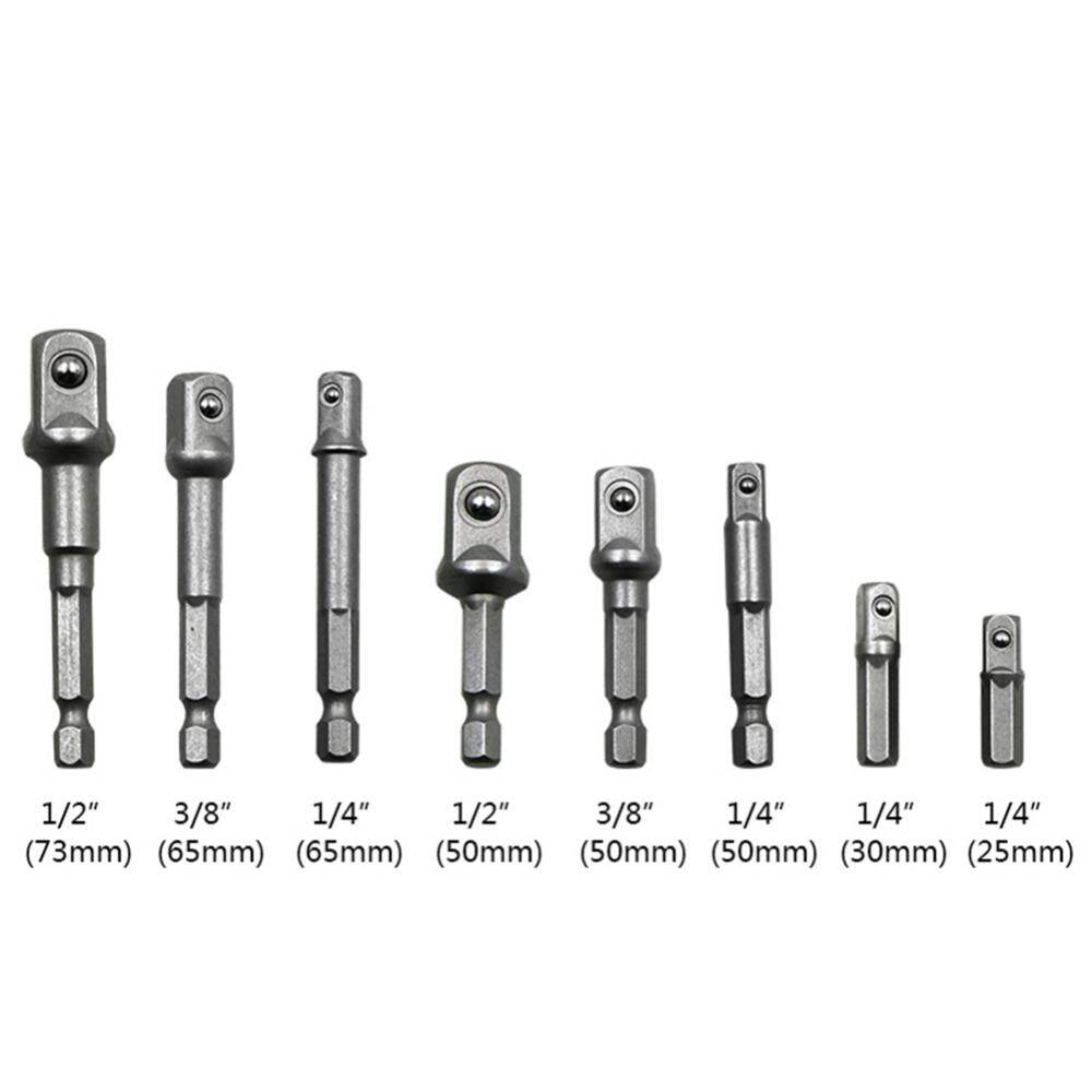 Socket Adapter Hex Shank to Square Head Extension Drill Bits Hex Bar Set