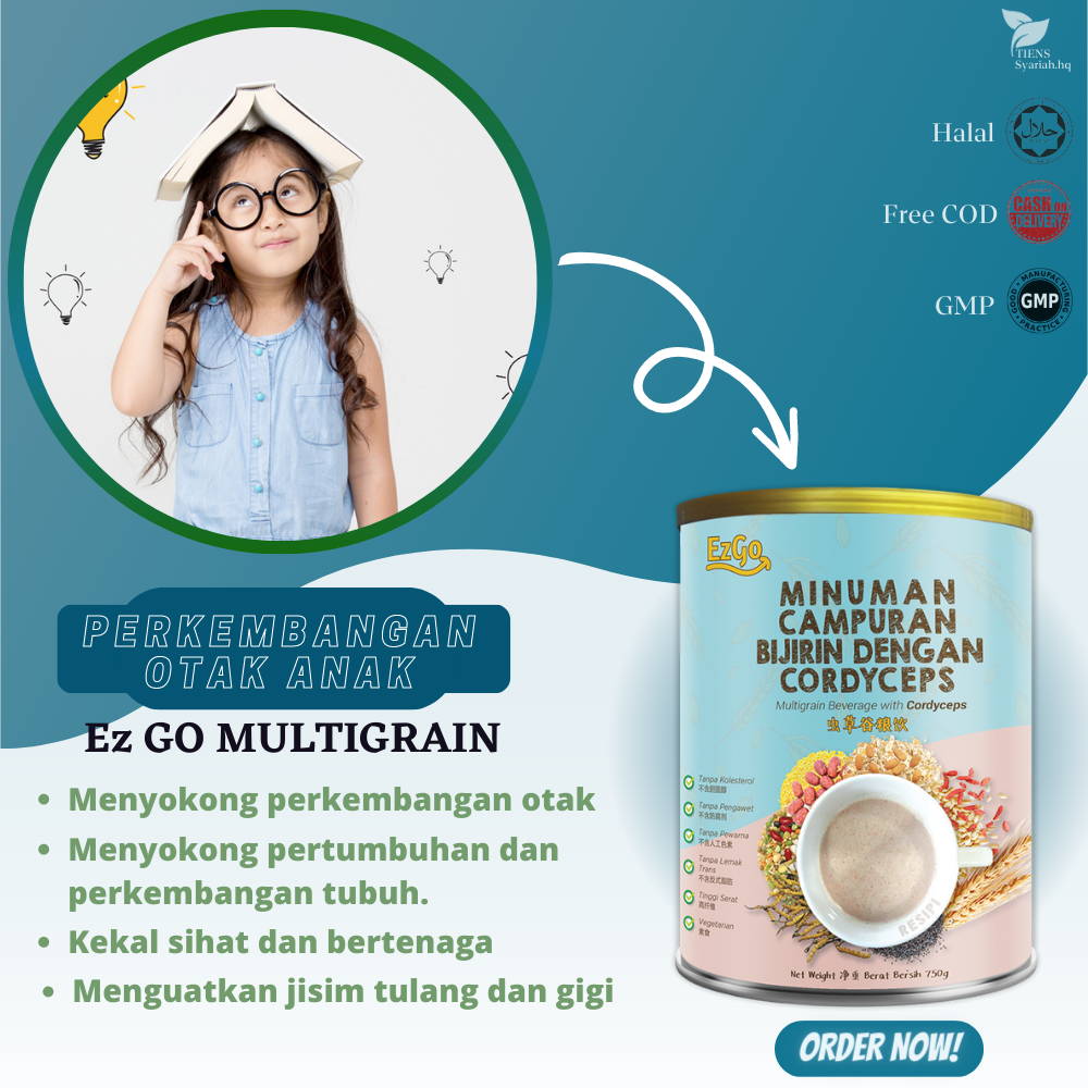 SUSU EZGO MULTIGRAIN TIENS MINUMAN KESIHATAN ENERGY DRINK CORDYCEPS supplement nutrien herba