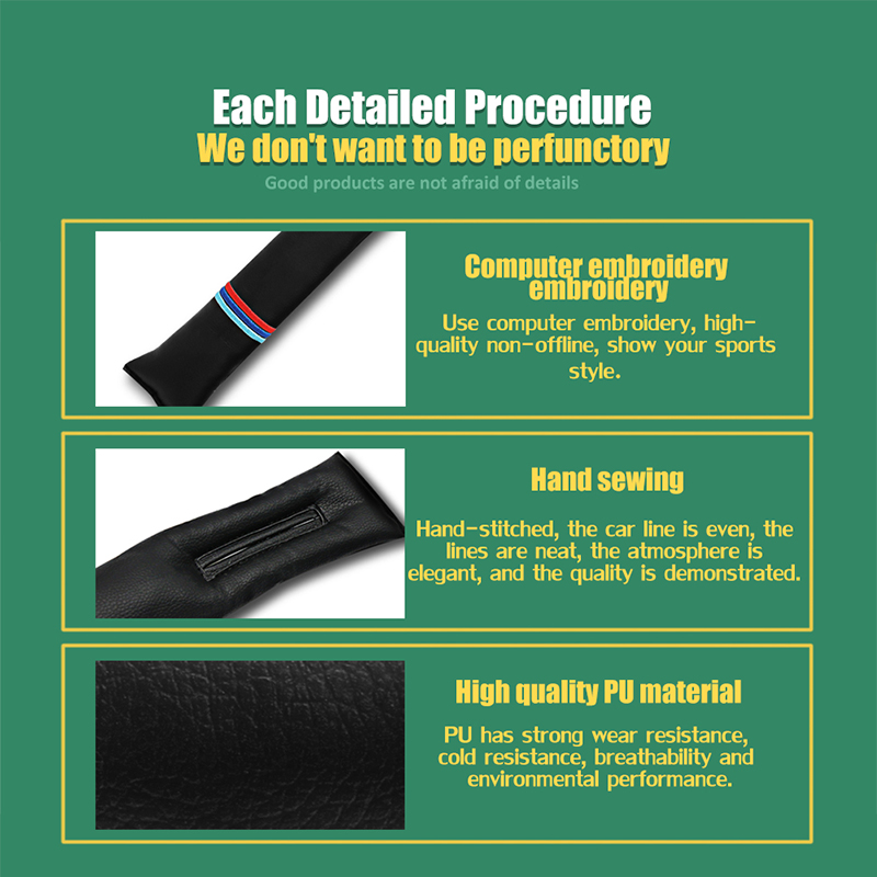 2pcs PU Leather Car Seat Gap Filler Pad Hand Brake Gap Filler Mat for bmw e46 e39 e60 e61 e62 e90 e91 e92 e93 x3 x5 x6