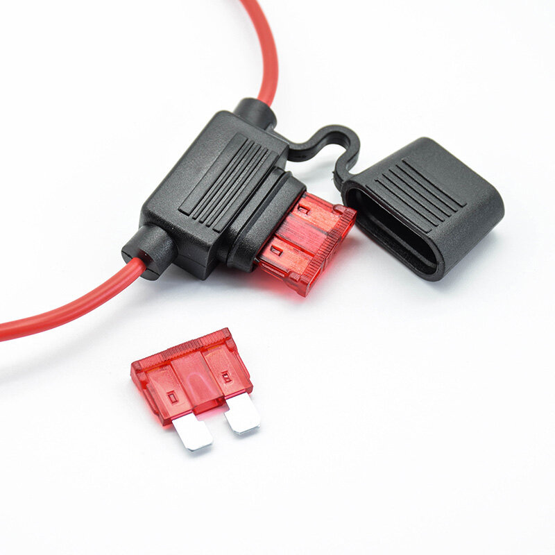 5PcsWaterproof Ổ Cắm Điện Nhỏ Blade Loại Inline Cầu Chì InLine Holders Với 10A Cầu Chì Auto Car Thay Thế Cầu Chì Chiều Dài 16AWG