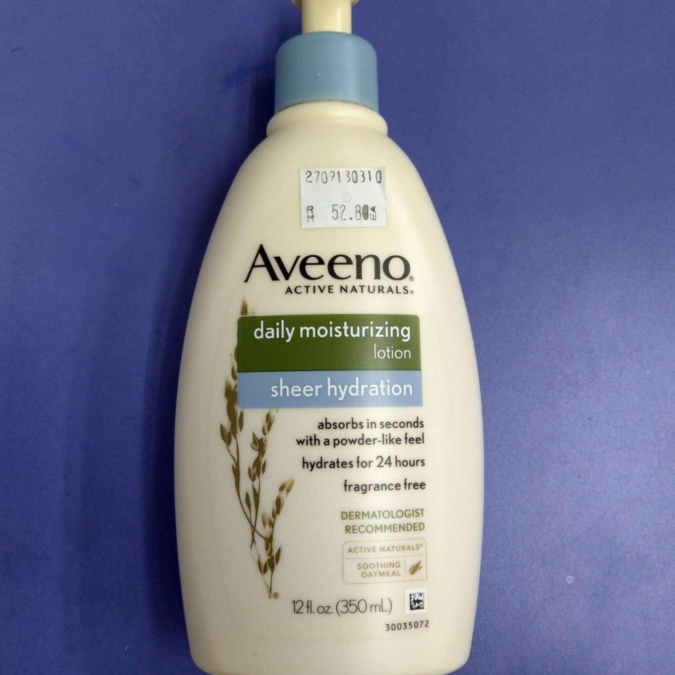 aveeno lotion sheer hydration
