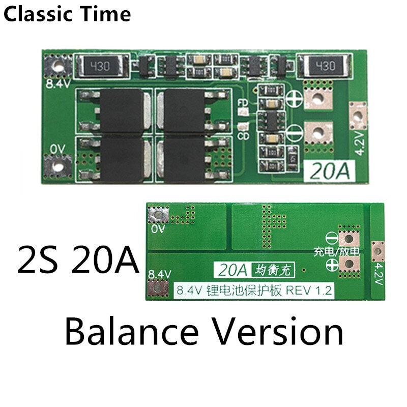 2S 20A 7.4V 8.4V 18650 Lithium battery protection board/BMS board Standard/Balance