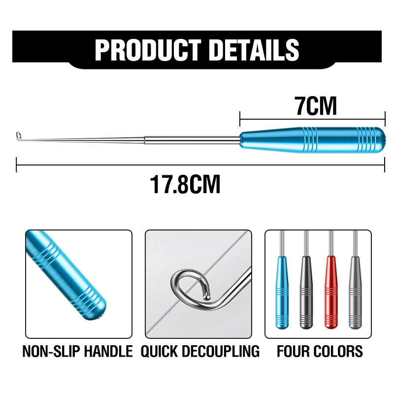 17.5cm móc câu nhanh chóng thiết bị loại bỏ an ninh extractor fishhook disgorger móc làm bằng thép không gỉ detacher loại bỏ