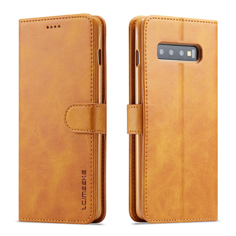 For Samsung Galaxy S10 5G S10 S10 Plus S10E S10 Lite S22 Plus S22 Ultra S21 Plus S21 Ultra S21 FE S20 Plus S20 FE S20 Lite S20 Ultra Casing Magnetic Retro Leather Flip Case Wallet Shockproof Phone Cases Bag with Card Slots Holder Cover