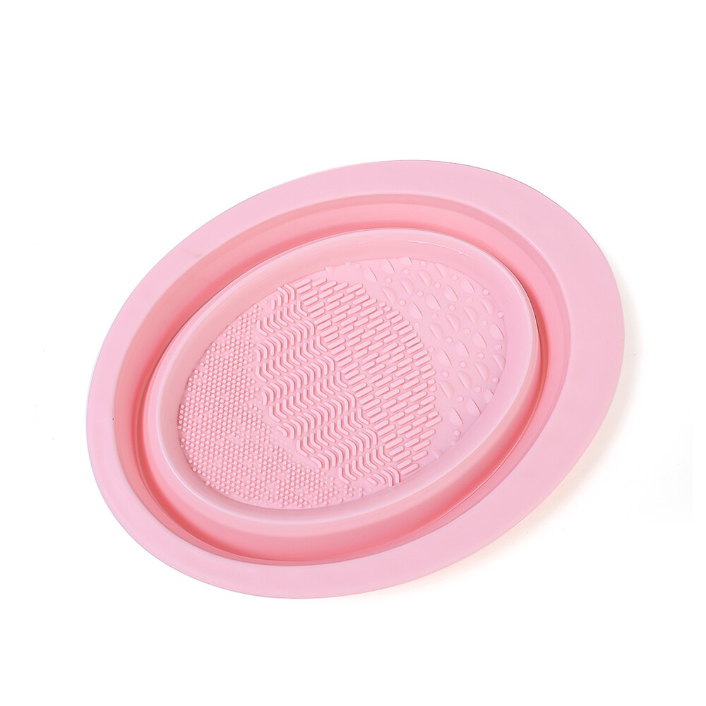 Soft Silicone Makeup Brush Cleaner Folding Powder Puff Cleaning Bowl Eyeshadow Brushes Wash Clean Mat Beauty Tools Scrubber Box