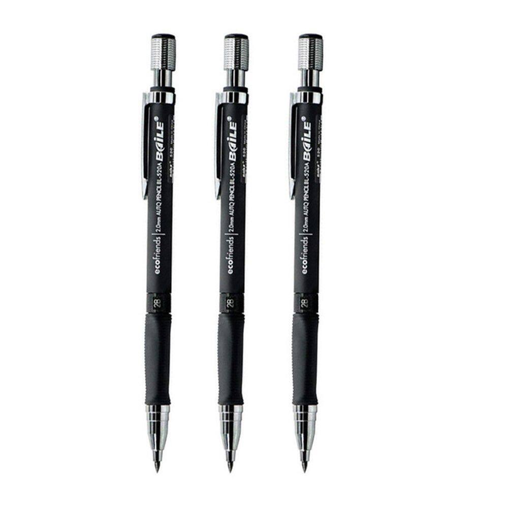 MMLUCK Đơn Giản Cho Văn Phòng Học Lớp Vẽ 2B Bút Chì Tự Động Ruột Bút Chì Đồ Dùng Bút Chì Văn Phòng Phẩm Cơ Học