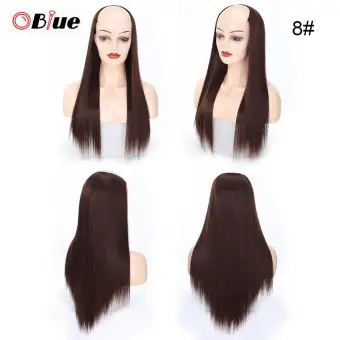 Oblue Long Straight Wig U Shape Silky Smooth Natural Heat