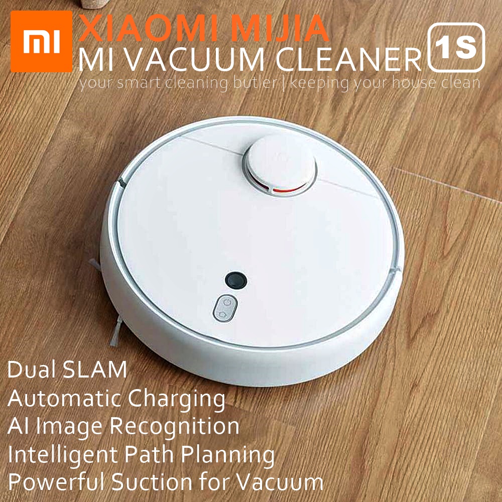 Xiaomi Mijia Intelligent Mi Robot Vacuum Cleaner 1S Dual Automatic Sweep  Dust Sterilize cyclone Suction WIFI Smart Planned RC for Home Intelligent  Planning 5200mAh Battery 2000Pa Strong Suction LDS Smart Laser Navigation