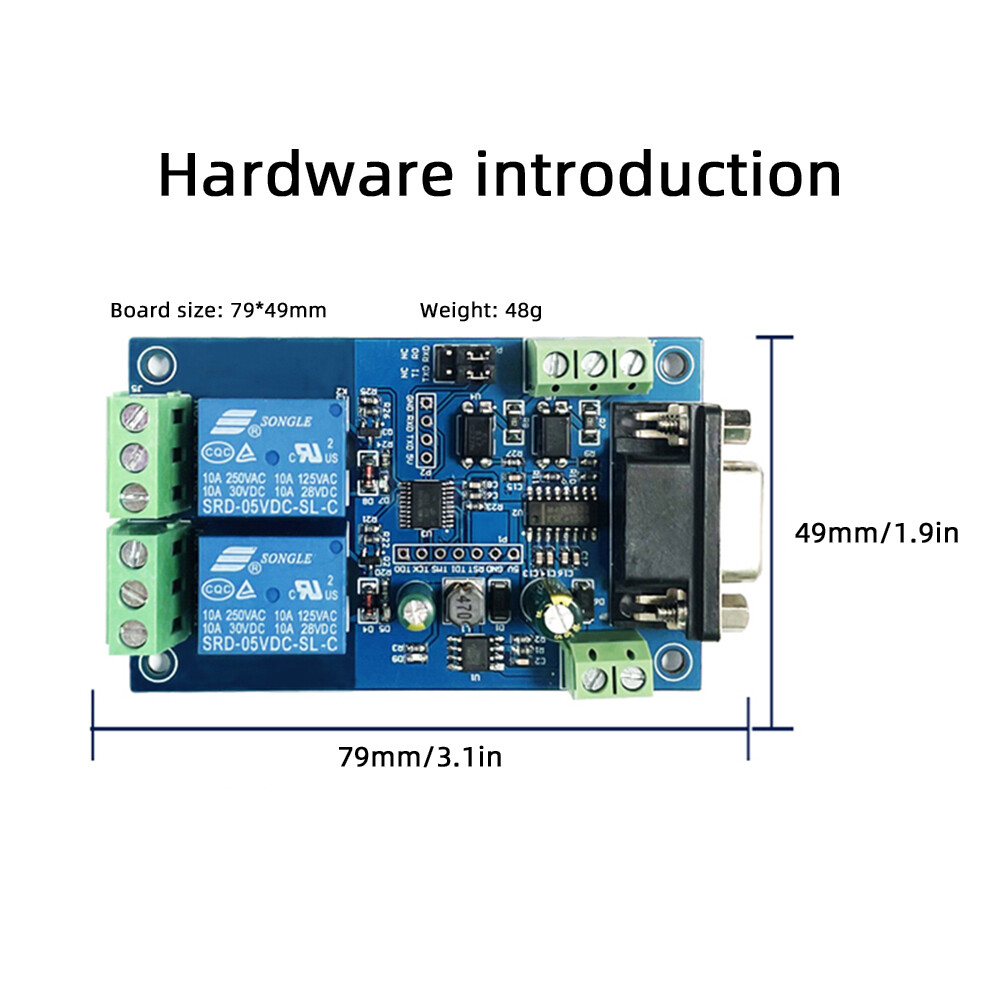 【Hàng Có Sẵn & Giao Hàng Miễn Phí】mô Đun Rơ Le Đơn/Kép Aideepen Modbus RTU Chính Thức DC7-24V UART RS232/TTL